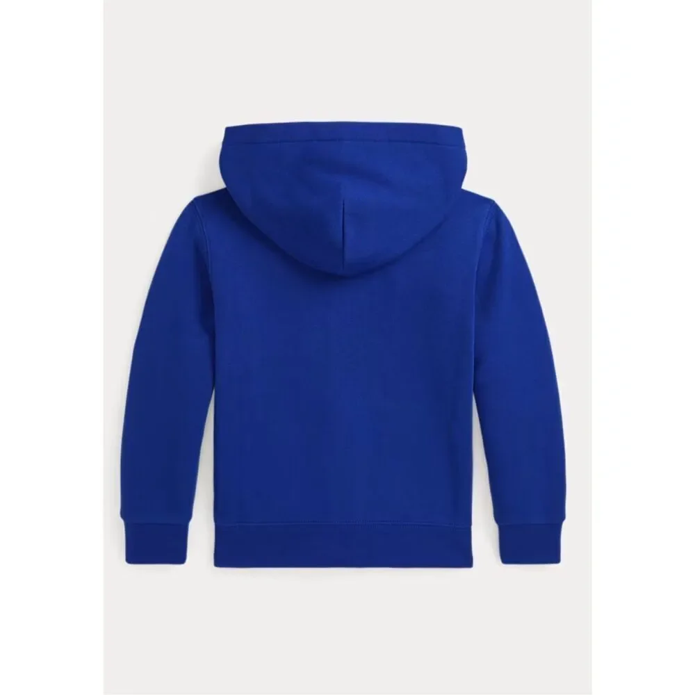 Polo Ralph Lauren Boys Size 7 Blue Fleece Full-Zip Hoodie